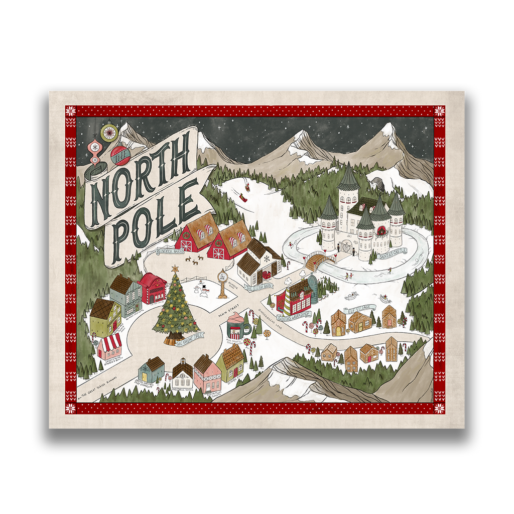 North Pole Fantasy Map Hand-drawn Fantasy Map Of The North Pole 11 - fxhub